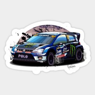 Petter Solberg's Rallycross car - Illustration Sticker